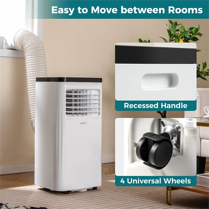 10000 BTU Portable Air Conditioner with Fan and Dehumidifier Remote Control