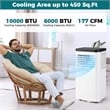10000 BTU Portable Air Conditioner with Fan and Dehumidifier Remote Control