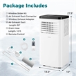 8000 BTU Portable Air Conditioner with Fan and Dehumidifier Remote Control