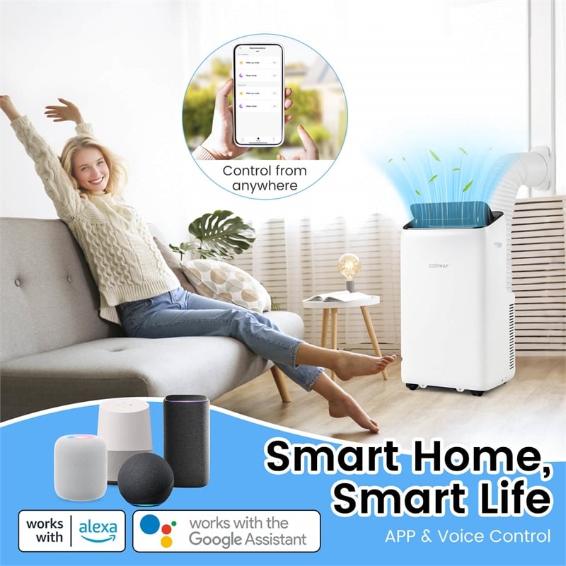 14000 BTU Inverter Portable Air Conditioner with APP Voiceand Remote Control