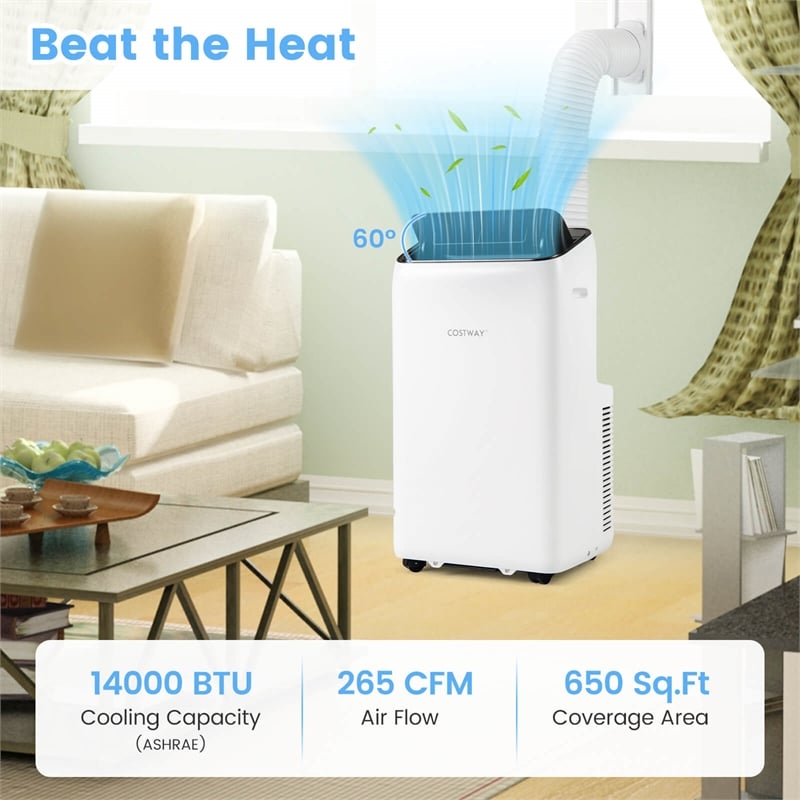 14000 BTU Inverter Portable Air Conditioner with APP Voiceand Remote Control