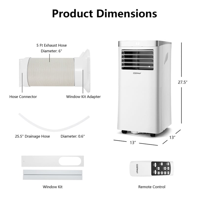 5000 BTU (8000 BTU ASHRAE) Portable Air Conditioner Air Cooler