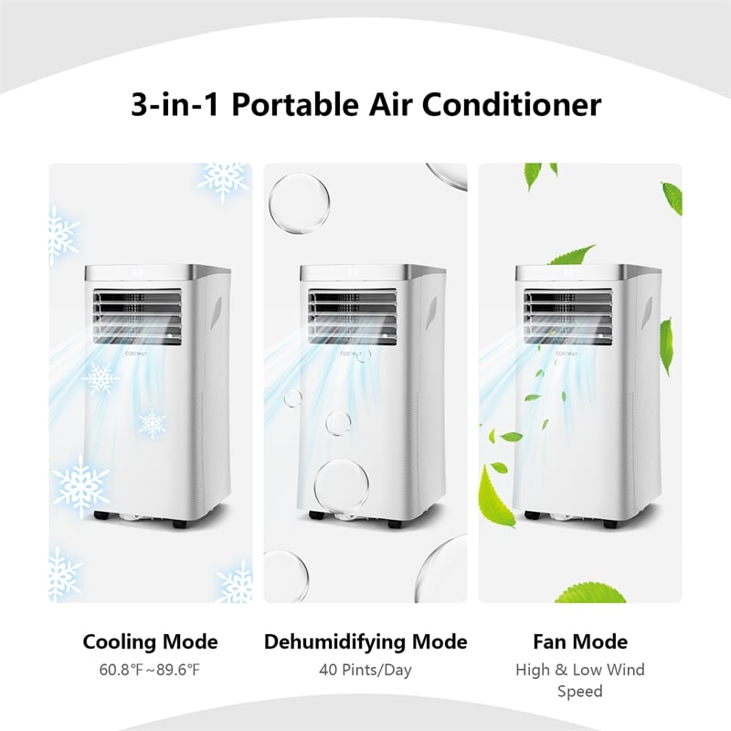 5000 BTU (8000 BTU ASHRAE) Portable Air Conditioner Air Cooler
