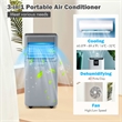 5000 BTU 8000 BTU ASHRAE Portable Air Conditioner Air Cooler Grey