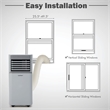 5000 BTU 8000 BTU ASHRAE Portable Air Conditioner Air Cooler Grey