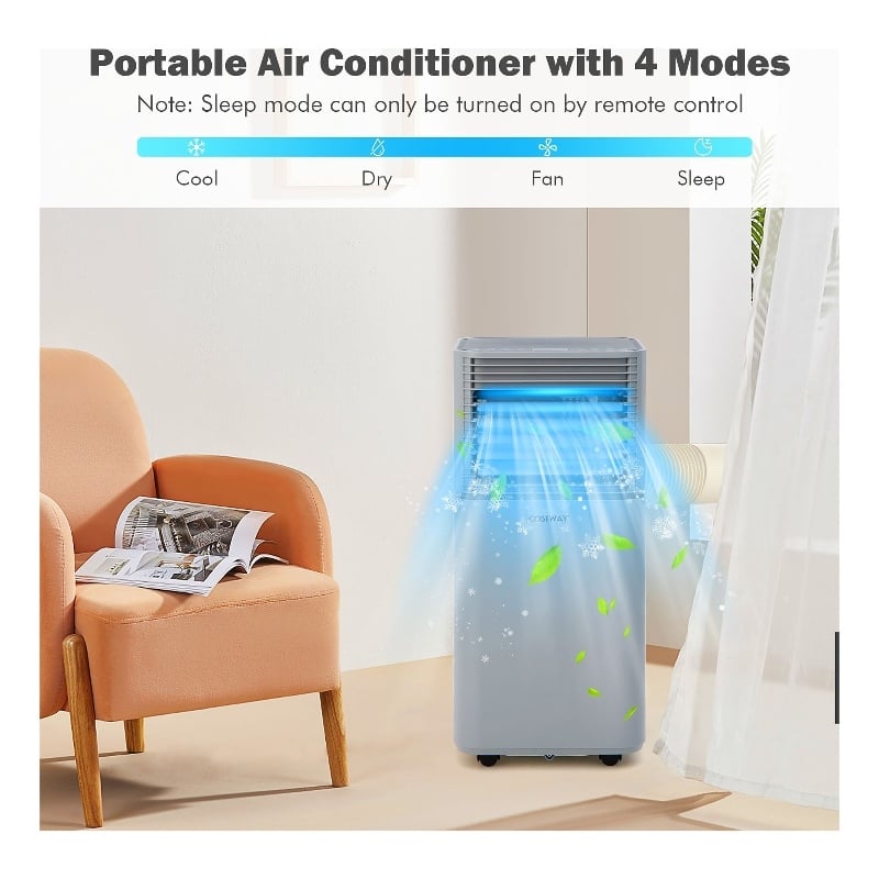 5000 BTU 8000 BTU ASHRAE Portable Air Conditioner Air Cooler Grey