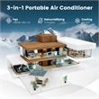 6000BTU (10000 BTU ASHRAE) Portable Air Conditioner with Dehumidifierand
