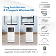6000BTU (10000 BTU ASHRAE) Portable Air Conditioner with Dehumidifierand