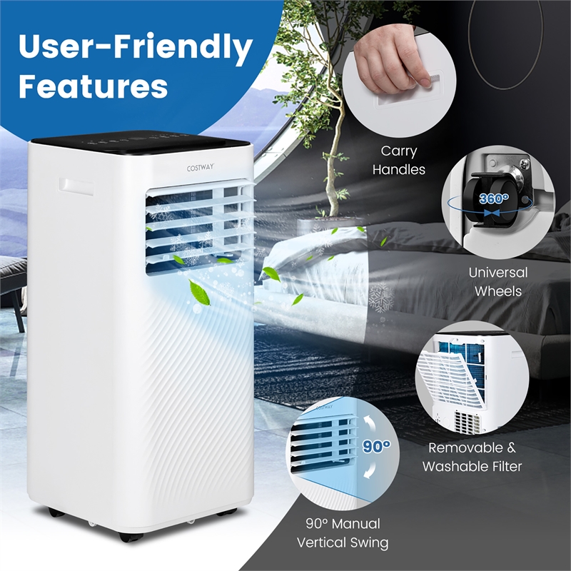 5000 BTU (8000 BTU ASHRAE) Portable Air Conditioner AC Unit with Cool Fan
