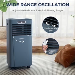 5000 BTU (8000 BTU ASHRAE) Portable Air Conditioner with Remote Control