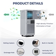 6000 BTU (10000 BTU ASHRAE) Portable Air Conditioner Air Cooler Gray