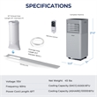 6000 BTU (10000 BTU ASHRAE) Portable Air Conditioner Air Cooler Gray