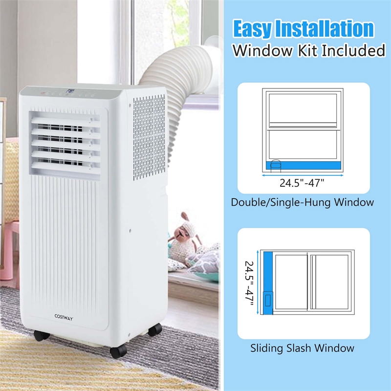 8000 BTU Portable Air Conditioner Freestanding Air Cooler with Dehumidifier