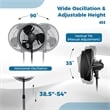 16inch Oscillating Fan Misting Pedestal Fan with Hose Connector Black Black