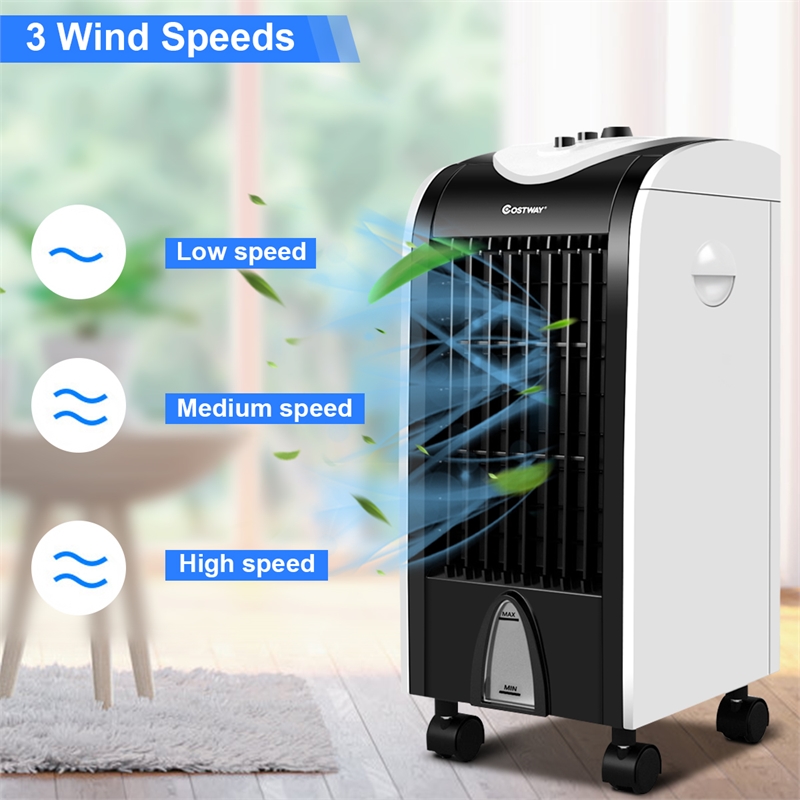 Evaporative Portable Cooler Fan Humidify Air Cooler White