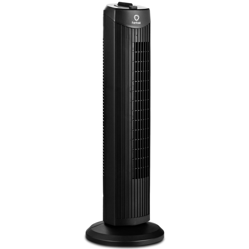 Fantask 35W 28inchOscillating Tower Fan 3 Wind Speed Quiet Black