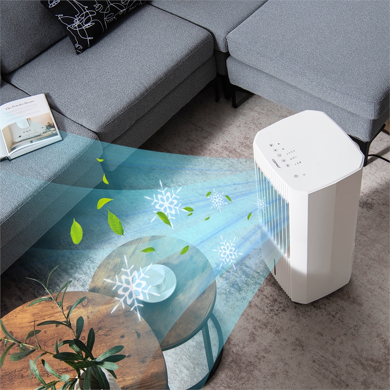 3 In 1 Evaporative Air Cooler with Humidifier and Fan Portable White