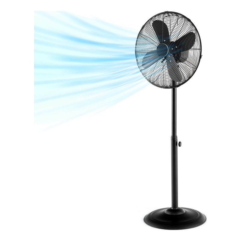 16inch Standing Pedestal Fan with 3 Speed Settings Carrying Handle Black Black