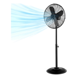 16inch Standing Pedestal Fan with 3 Speed Settings Carrying Handle Black Black
