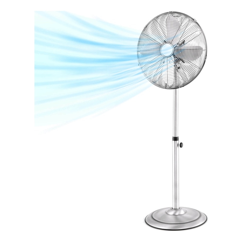 16inch Standing Pedestal Fan with 3 Speed Settings Carrying Handle SilverSilver