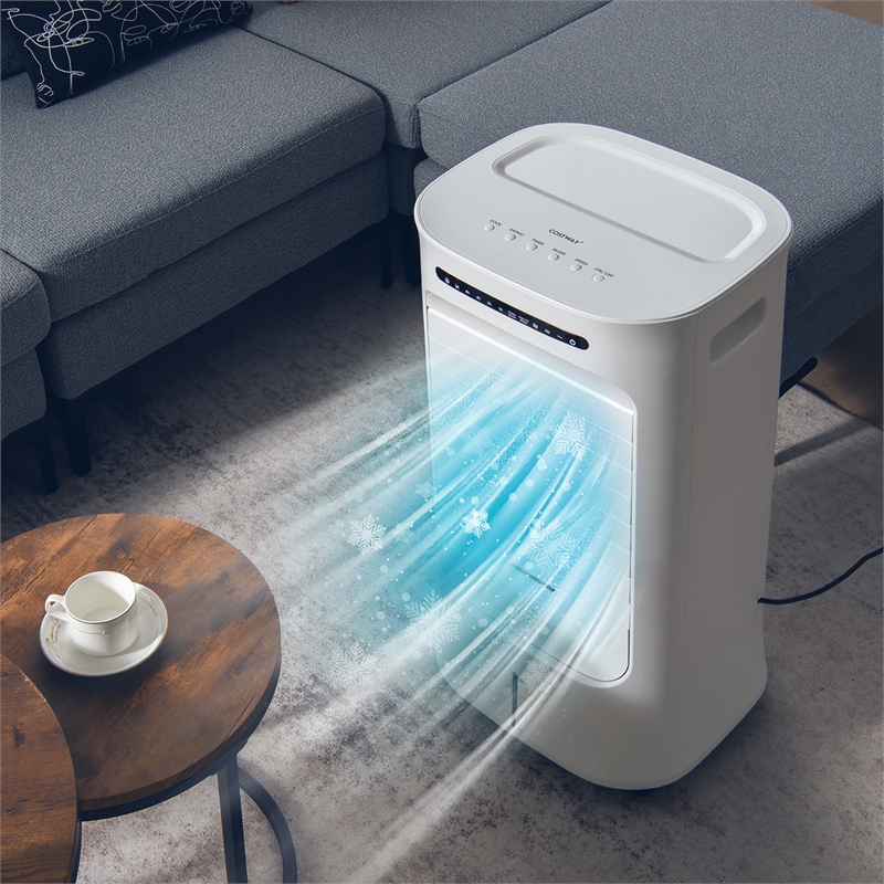 4 in 1 Evaporative Air Cooler Portable Humidifier with Timer White