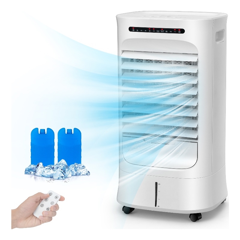 4 in 1 Evaporative Air Cooler Portable Humidifier with Timer White