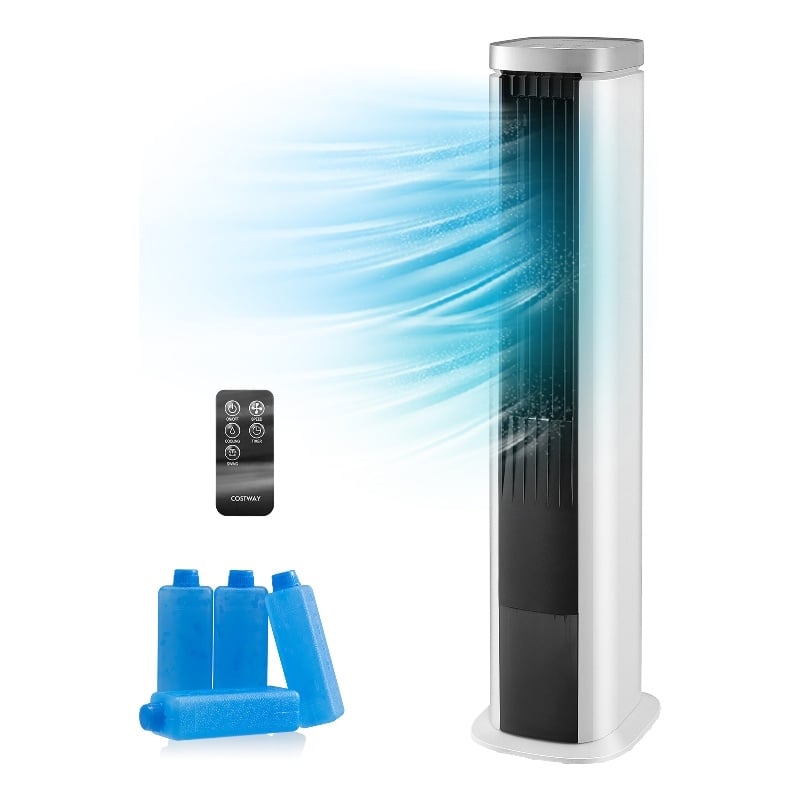 3 In 1 Portable Evaporative Air Cooler 40inch Bladeless Cooling Tower Fan White