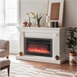 36inch Electric Fireplace Insert 1500W Recessed Fireplace Heater Black