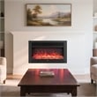 36inch Electric Fireplace Insert 1500W Recessed Fireplace Heater Black