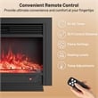 36inch Electric Fireplace Insert 1500W Recessed Fireplace Heater Black