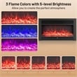 36inch Electric Fireplace Insert 1500W Recessed Fireplace Heater Black