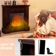 32inch Electric Fireplace Mantel TV Stand Space Heater 1400W Brown