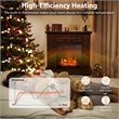 32inch Electric Fireplace Mantel TV Stand Space Heater 1400W Brown