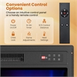 18inch Electric Fireplace Insert with 1500W Fireplace Heater Black