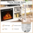 48inch Fireplace TV Stand with 1400W Electric Fireplace White