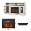 58inch Fireplace TV Stand with 1400W Electric Fireplace Grey