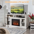 58inch Fireplace TV Stand with 1400W Electric Fireplace Grey