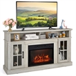 58inch Fireplace TV Stand with 1400W Electric Fireplace Grey