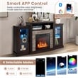 Fireplace TV Stand 18inch Electric Fireplace Dark Brown