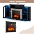 Fireplace TV Stand and 18inch Electric Fireplace Black