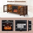 58inch Fireplace TV Stand 18inch Electric Fireplace Rustic Brown