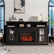 58inch Fireplace TV Stand with 1400W Electric Fireplace Black