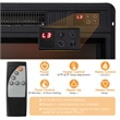 58inch Fireplace TV Stand with 1400W Electric Fireplace Black