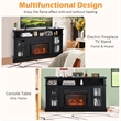 58inch Fireplace TV Stand with 1400W Electric Fireplace Black