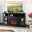 58inch Fireplace TV Stand with 1400W Electric Fireplace Black