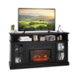 58inch Fireplace TV Stand with 1400W Electric Fireplace Black