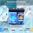 Twin Tub Portable Washing Machine with Drain Pump Timer Control Dorm Gray
