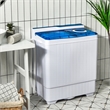 26lbs Portable Semi automatic Washing Machine with Built in Drain Pump Blue