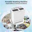 Portable Washing Machine Twin Tub Laundry Washer with 20 lbs Capacity White