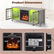 58inch Fireplace TV Stand and 18inch Electric Fireplace Gray